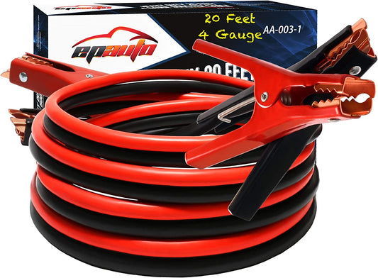 Heavy Duty Jumper Cables with Travel Bag (4 AWG x 20 ft.)