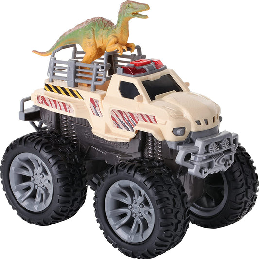 Dino Plastic Truck Toy Transporter, Lights & Sounds