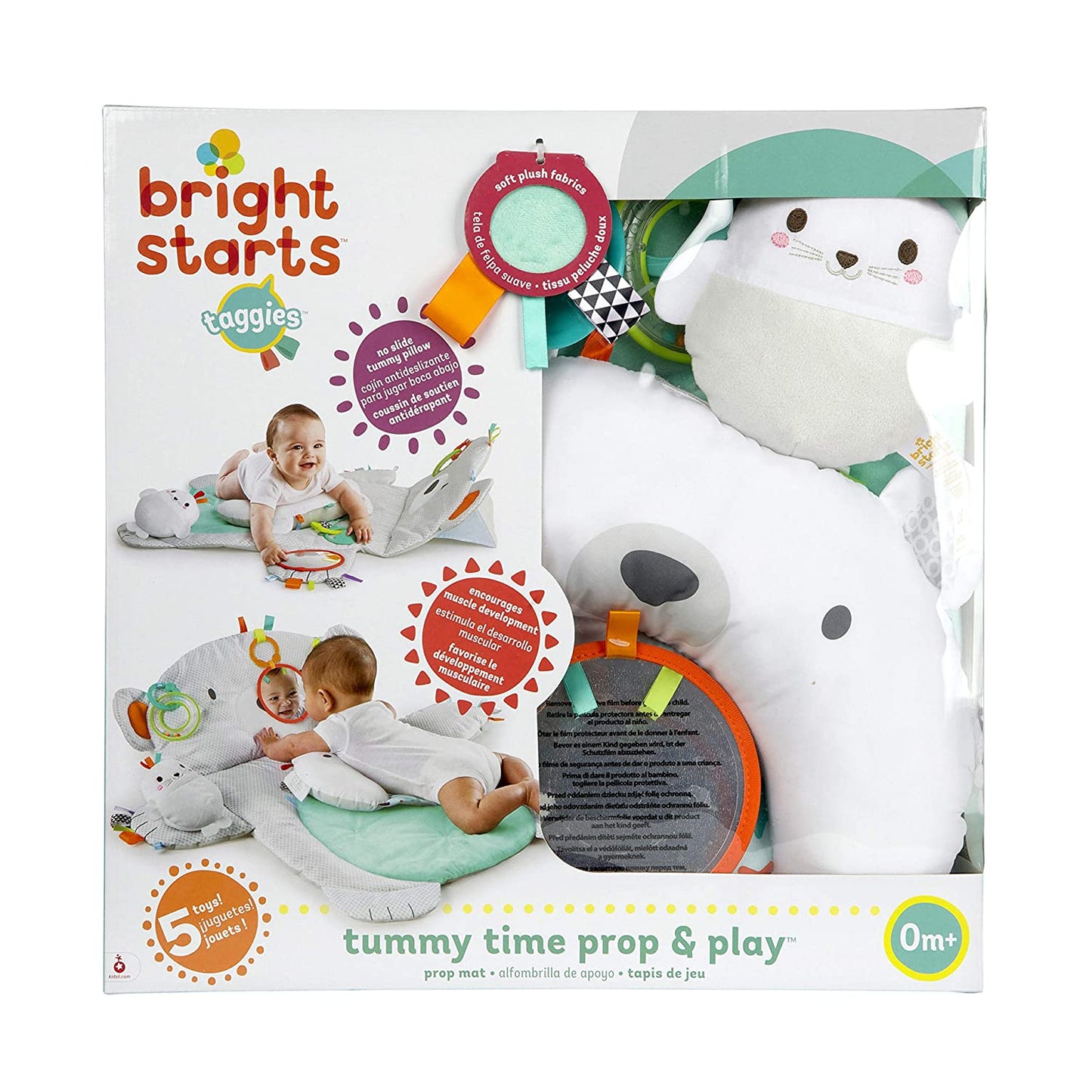 Activity Mat, Polar Bear, Pillow, Mirror, Rattle, White