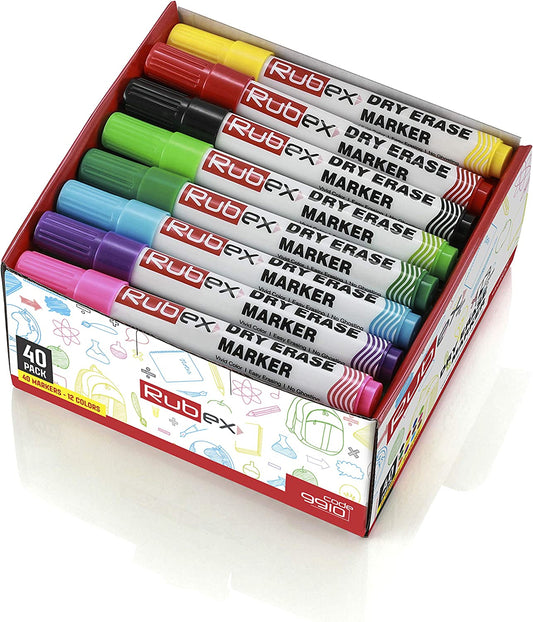 Set of 40 erasable markers, (Multicolored)