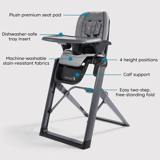 Foldable Baby Highchair, light grey