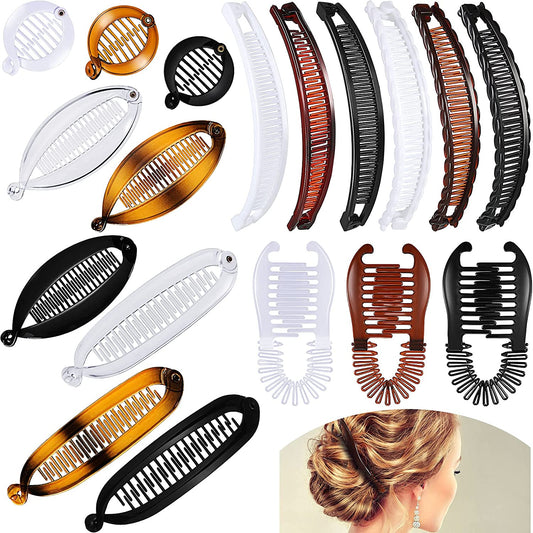 18 pieces of hair clips, 6 styles