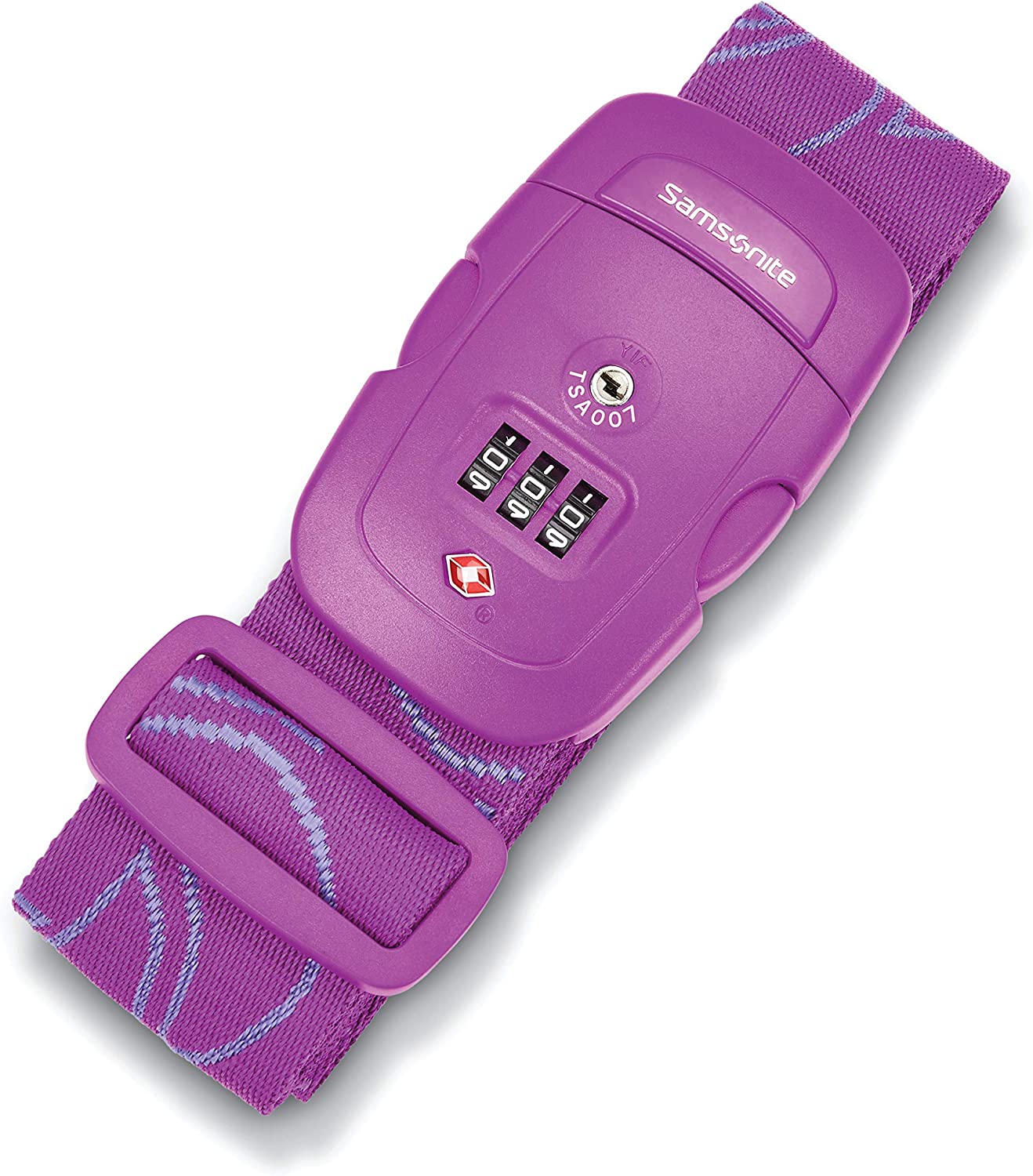 Luggage Strap with Combination Lock, (Ultraviolet)