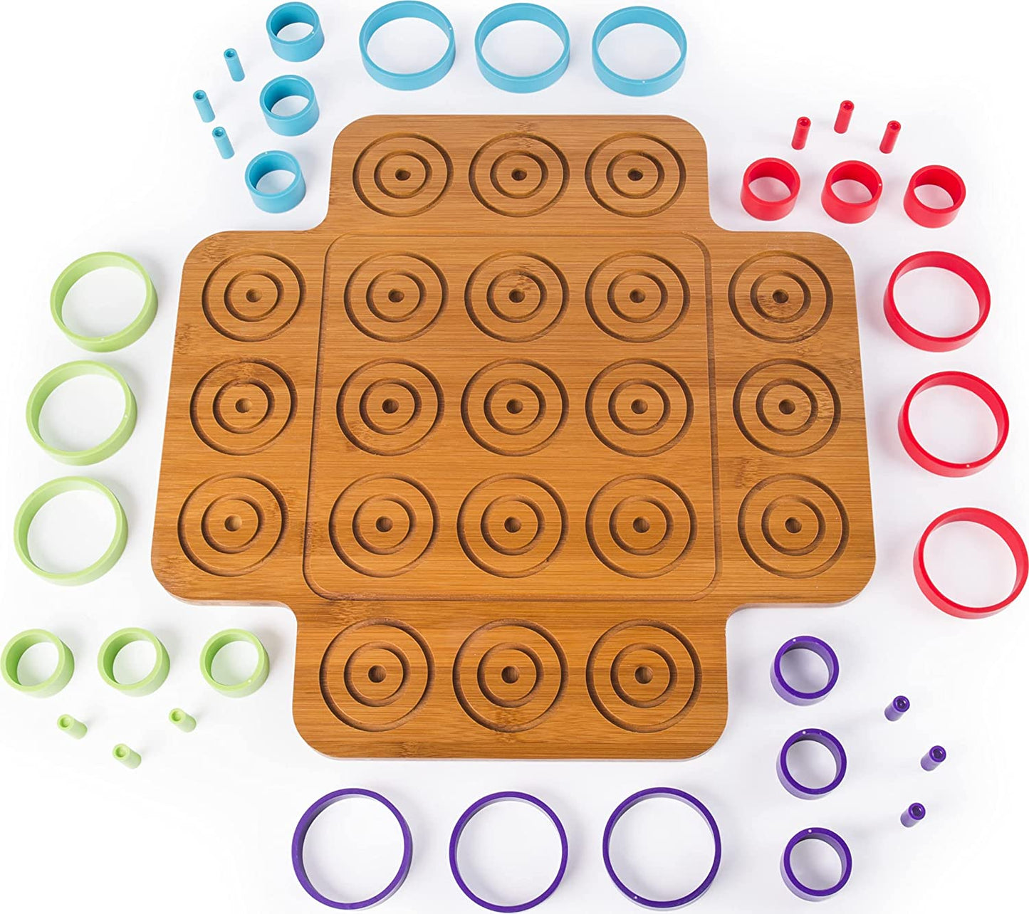 Strategic wooden board game, Otrio Wood