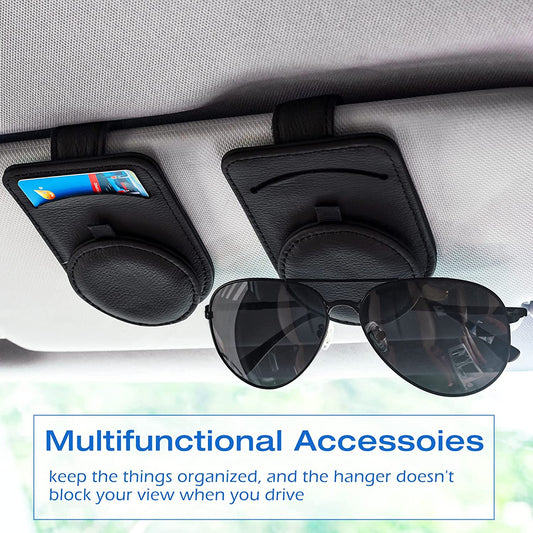 2 Pack Sunglass Holder for Car Visor Sunglasses