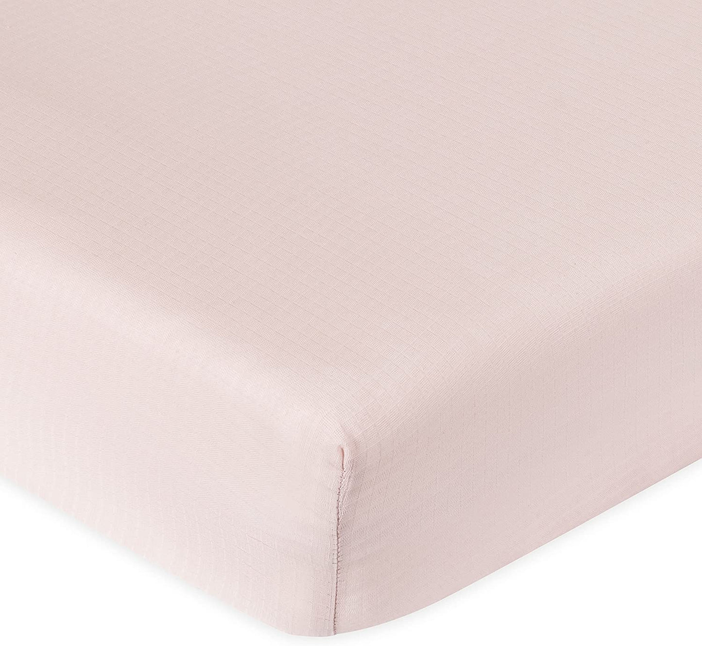 2-Pack Fitted Crib Sheets, (Sunrise Pink + White)