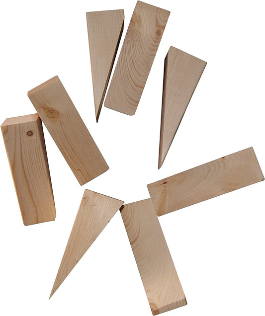 8-Pack Non-Slip Wood Door Stop Wedges, 4.5 x 1.56 x 1.37 Inches