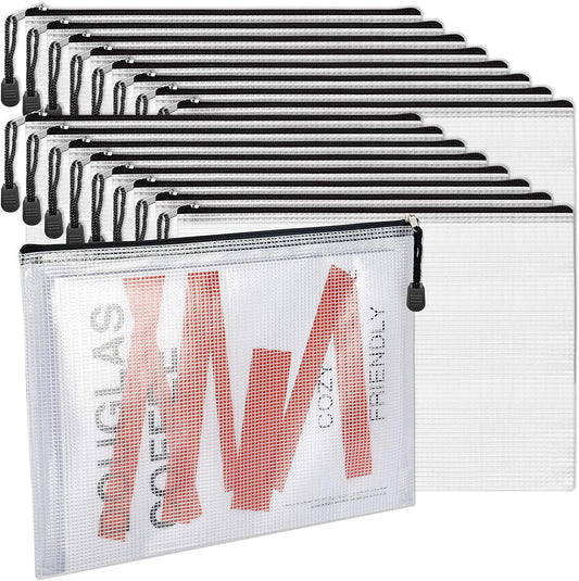 Plastic zipper file folders, colour: black, 52 pack