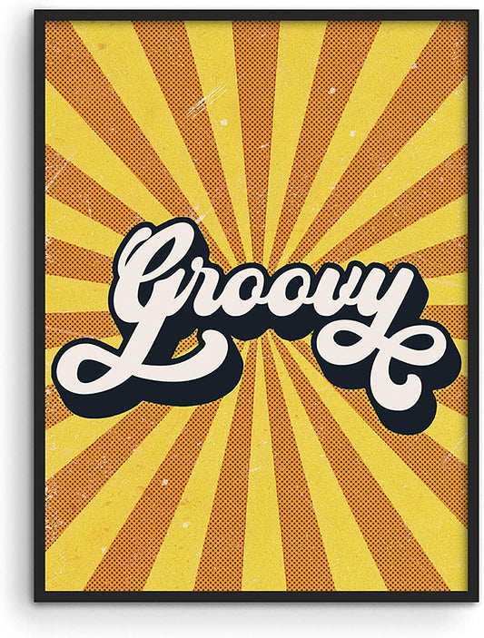 Retro Wall Art Groovy Decor