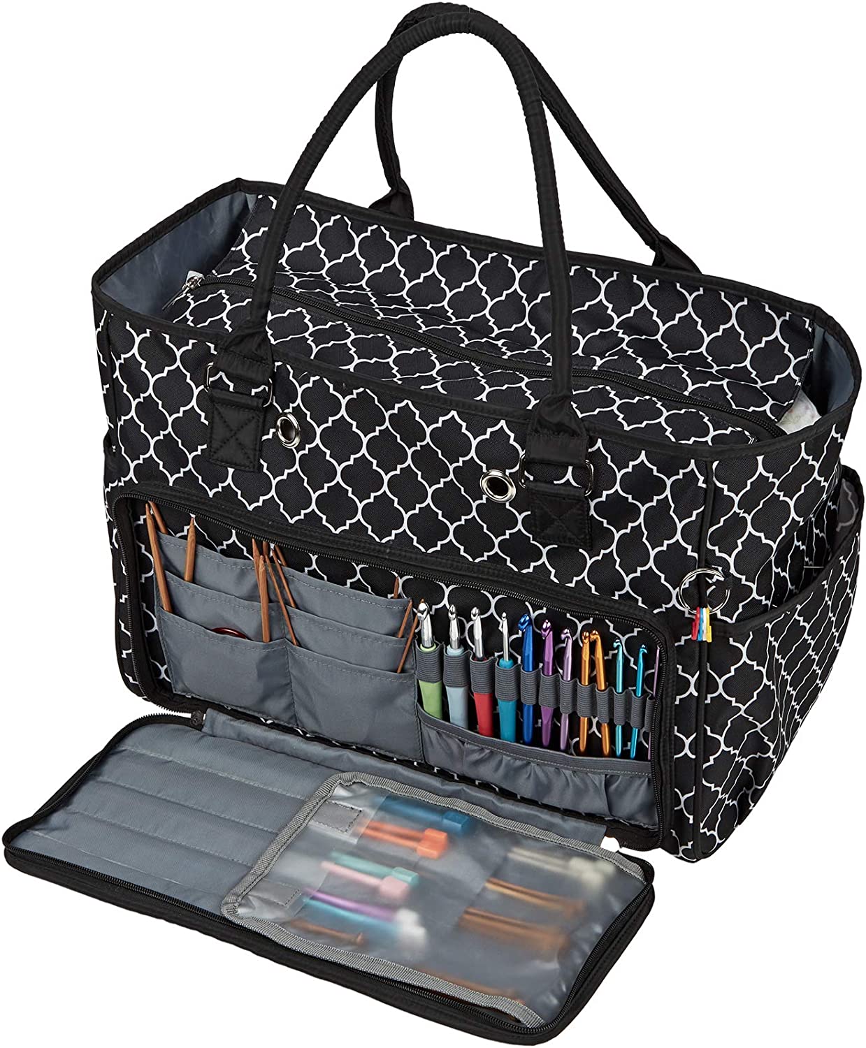 Yarn and accessory storage bag, (Lantern black)