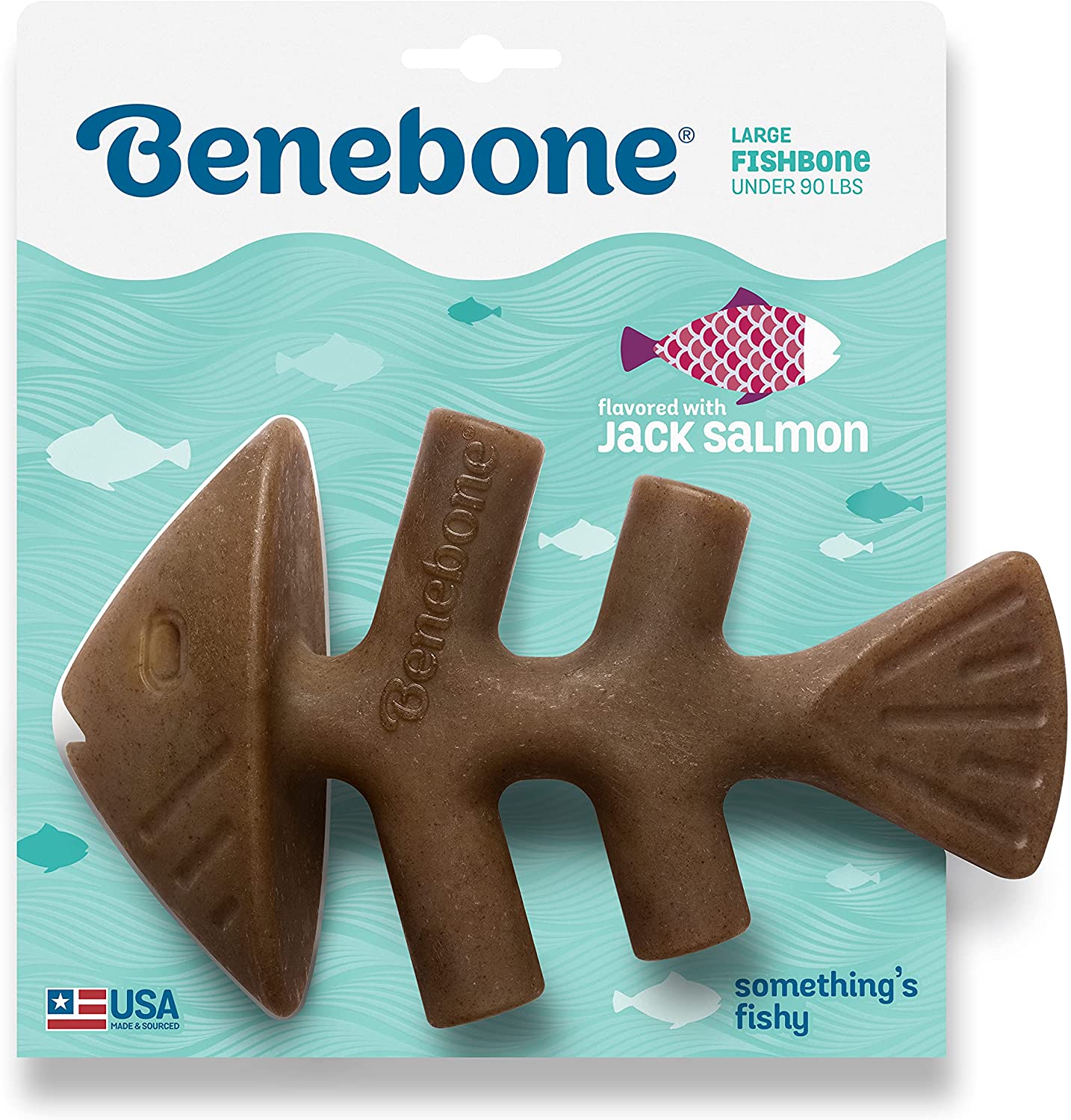 Fishbone Chew Toy for pets, brown