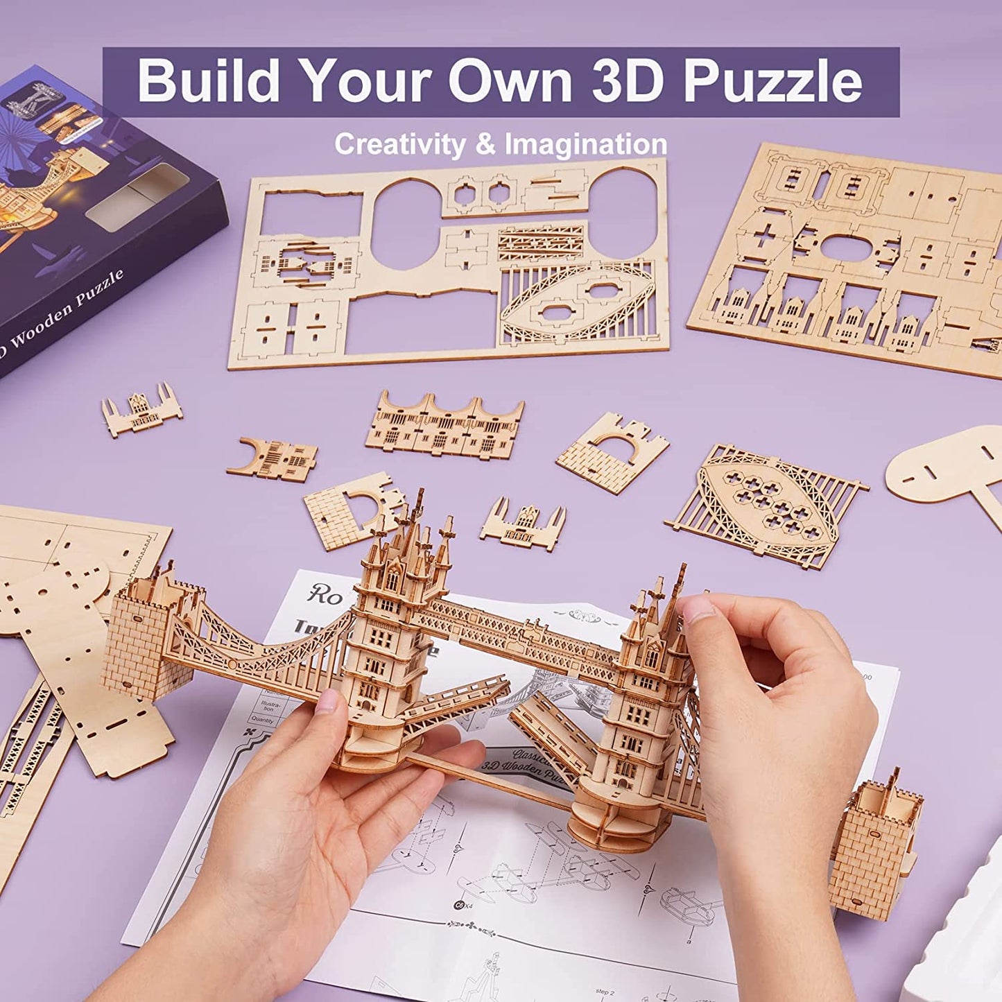 Puzzle, Woodcraft Building Kits