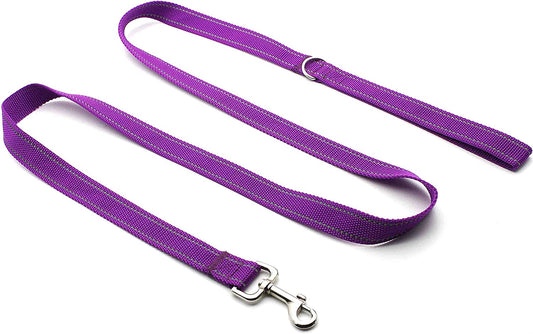 Reflective Dog Leash 6ft (Color:Purple)