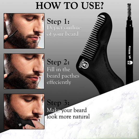 Beard Pencil Refill, Color:Black, Style: Lion Beard Pencil