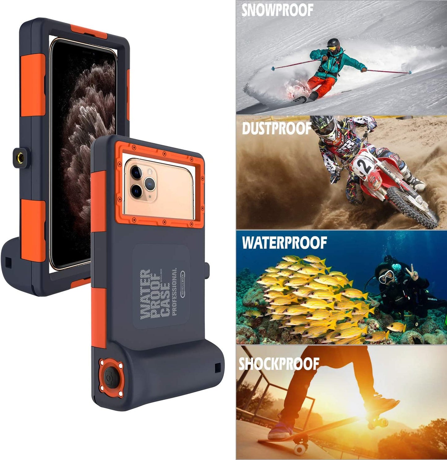 Underwater smartphone case (orange)