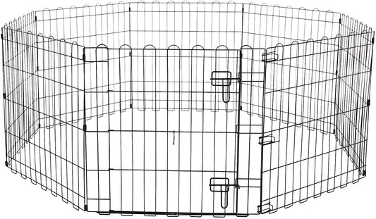 Pet Exercise Playpen Foldable,59.06x59.06x24inches,black