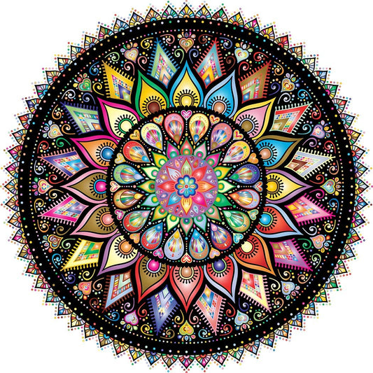 Colorful Jigsaw Puzzle 1000 Pieces, (Mandala)