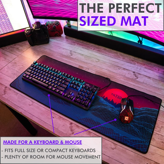 Large Extended Gaming Mouse Pad (Synth Galaxy Style)