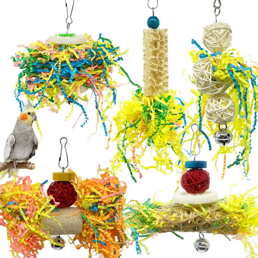 hanging bird foraging toys,