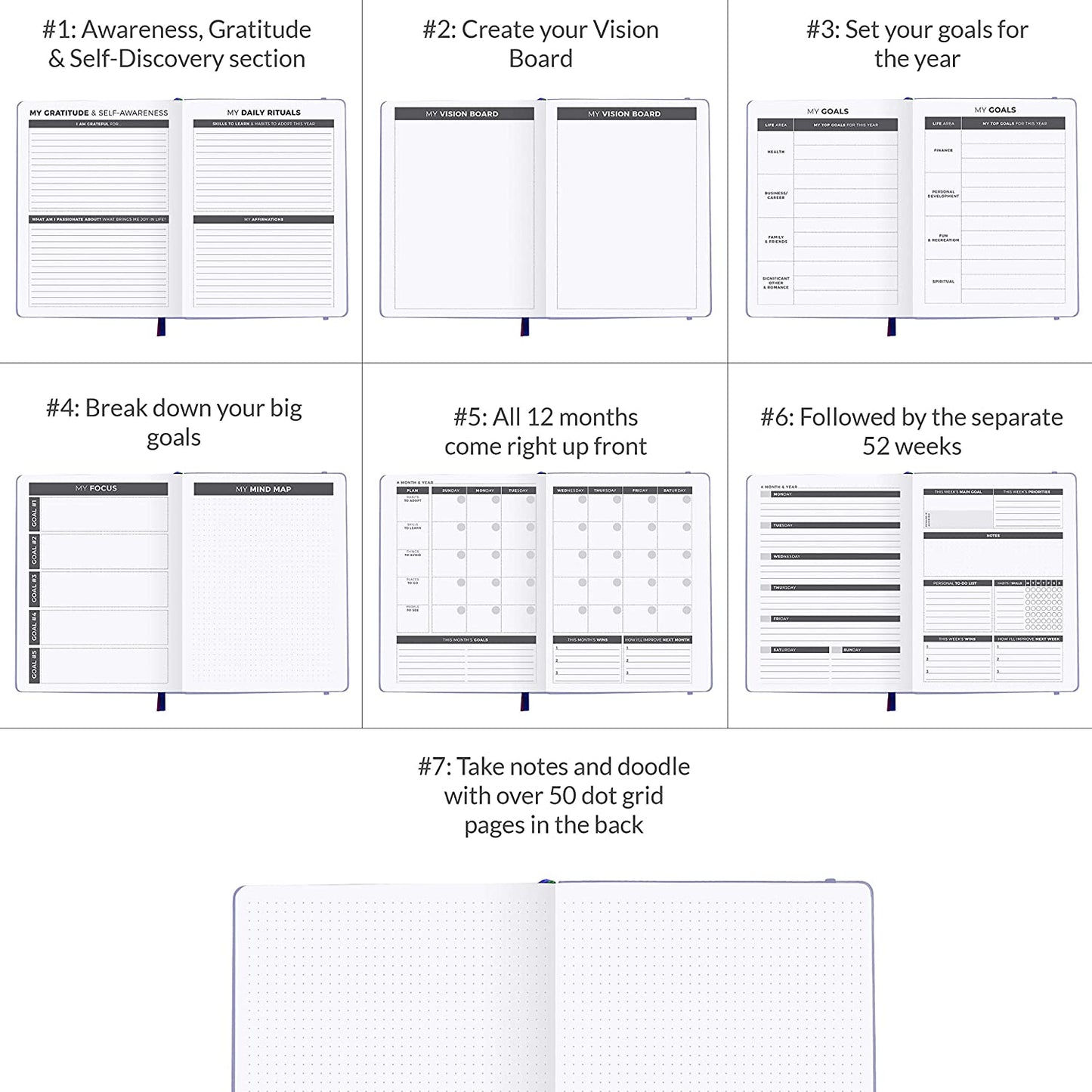 activity planner notebook, Yellow (Undated)