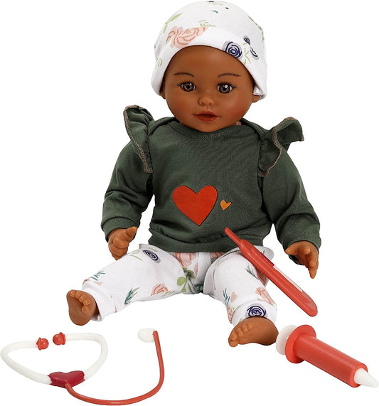 14 inch newborn doll and clothes set, Style: Hispanic/Medical