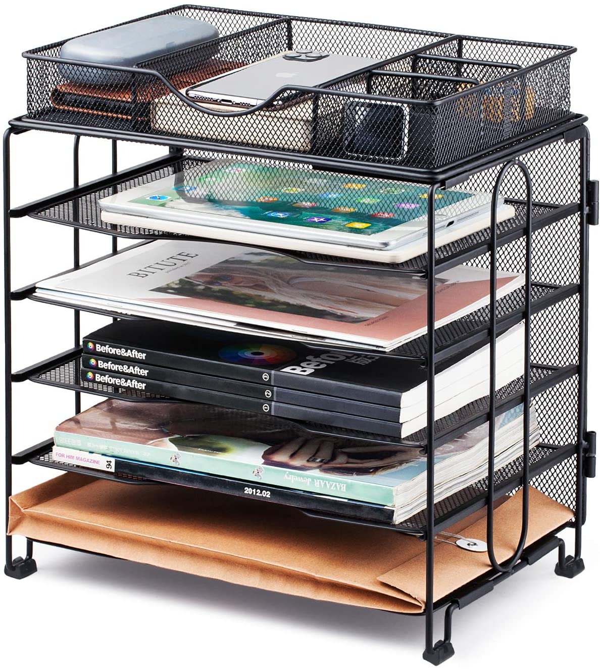 desktop file organizer with additional drawer