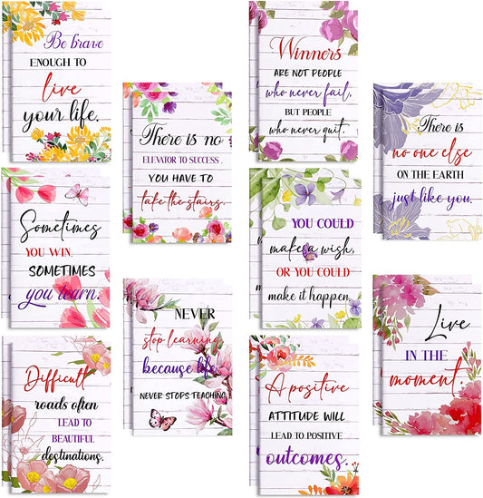 Pocket notepad, 10 styles (20 pieces) floral style