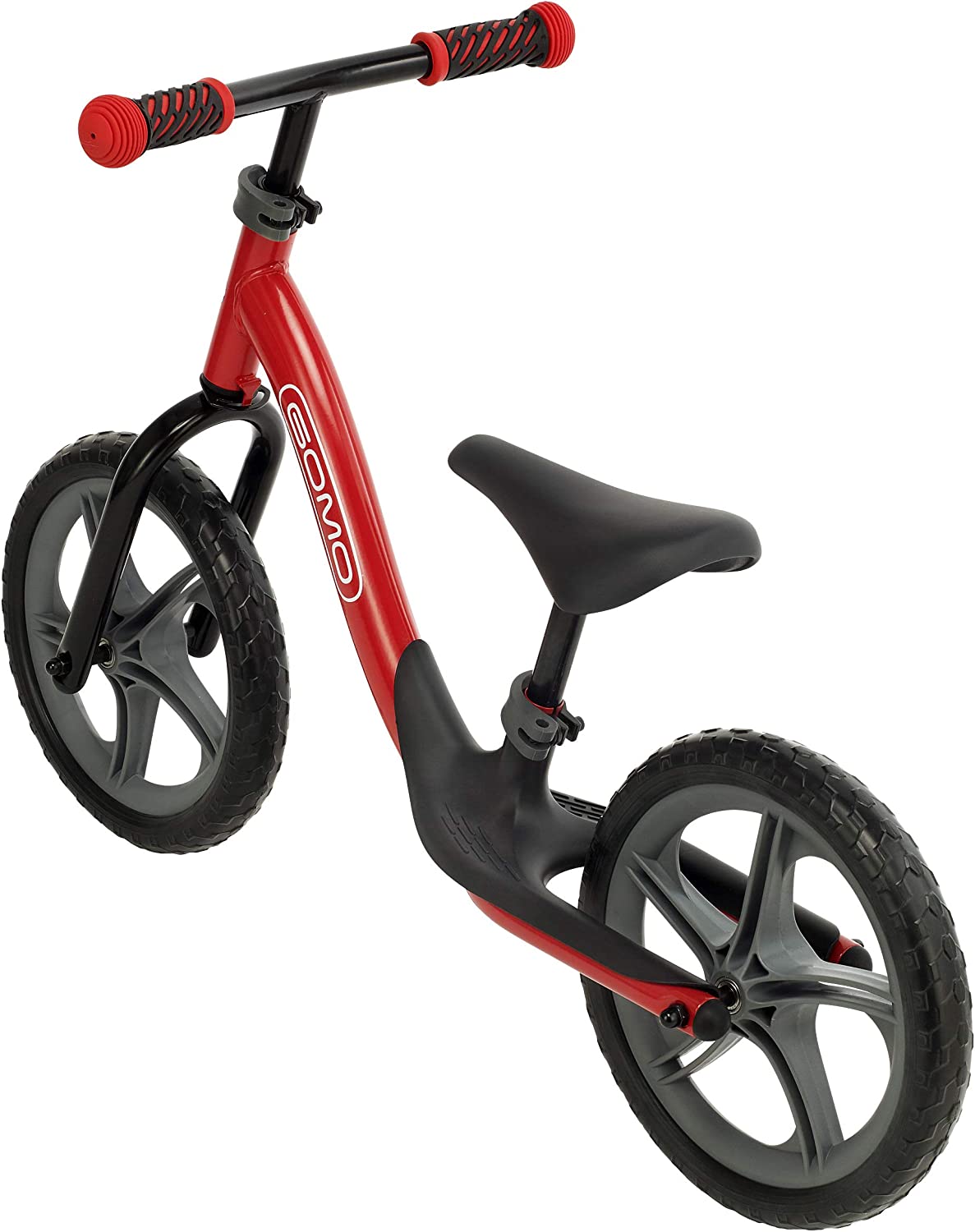 Balance bike, for children, with footrest, Colour: Red/Grey