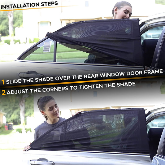 2-Pack Sun Shade for Heat and UV Protection, Large 40"x23"