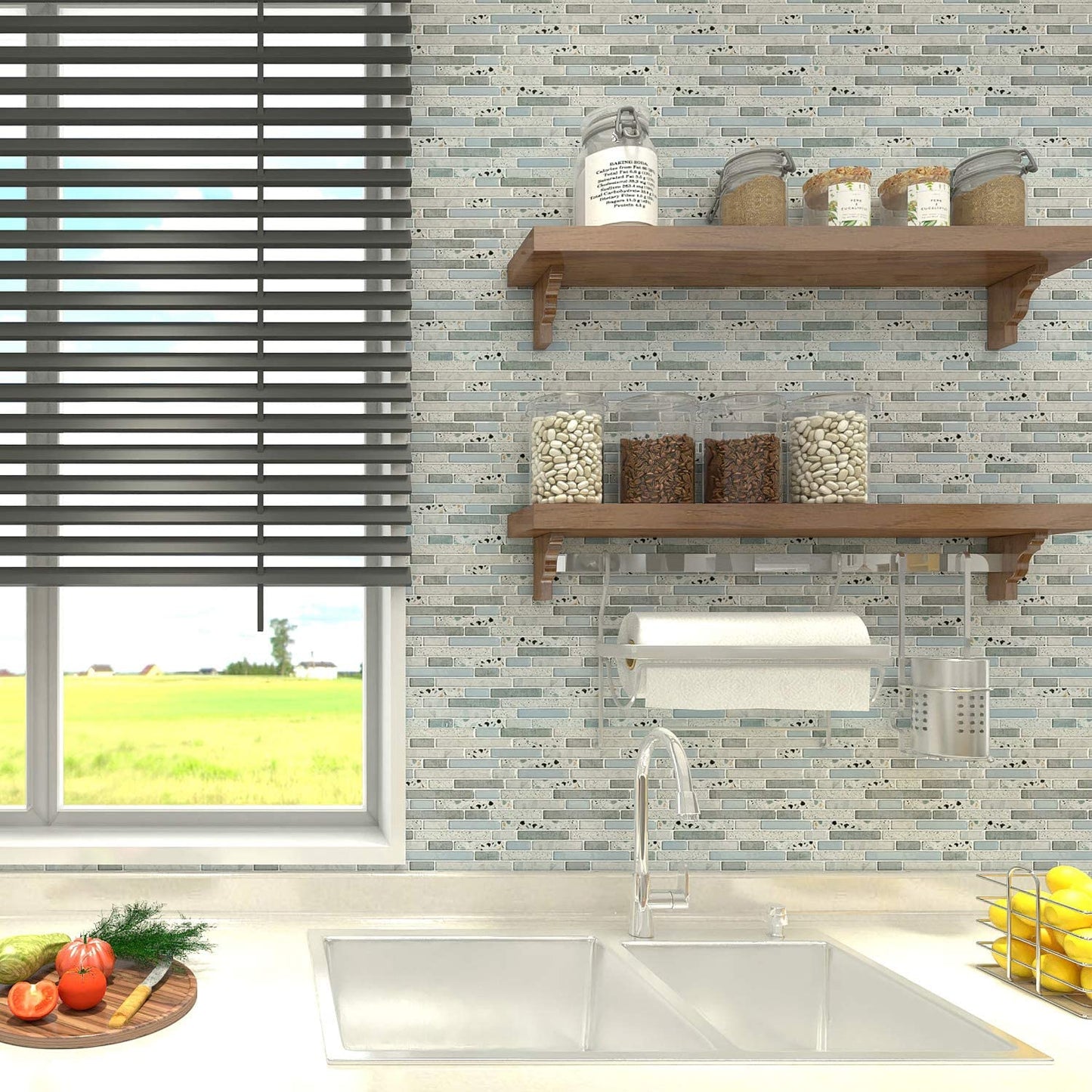 Self Adhesive Kitchen Backsplash Wall Tile 10 Sheets