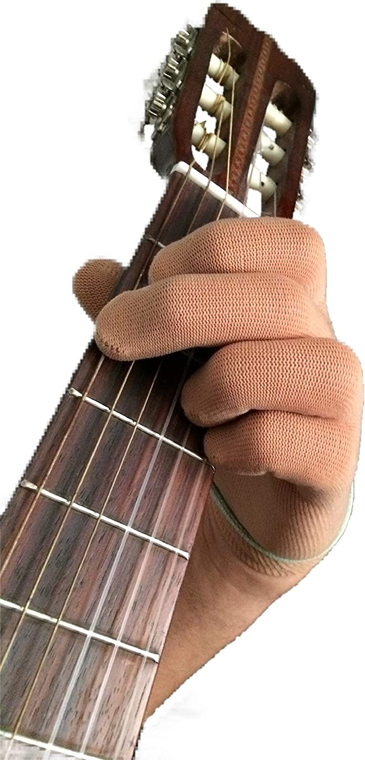 Guitar or bass glove, Color: beige, Size: Medium