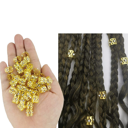 Hair jewelry with rhinestones for braids and dreadlocks (box A)