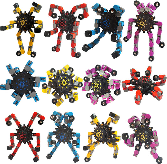 12 transformable chain robot packs - Color: Finger Toy