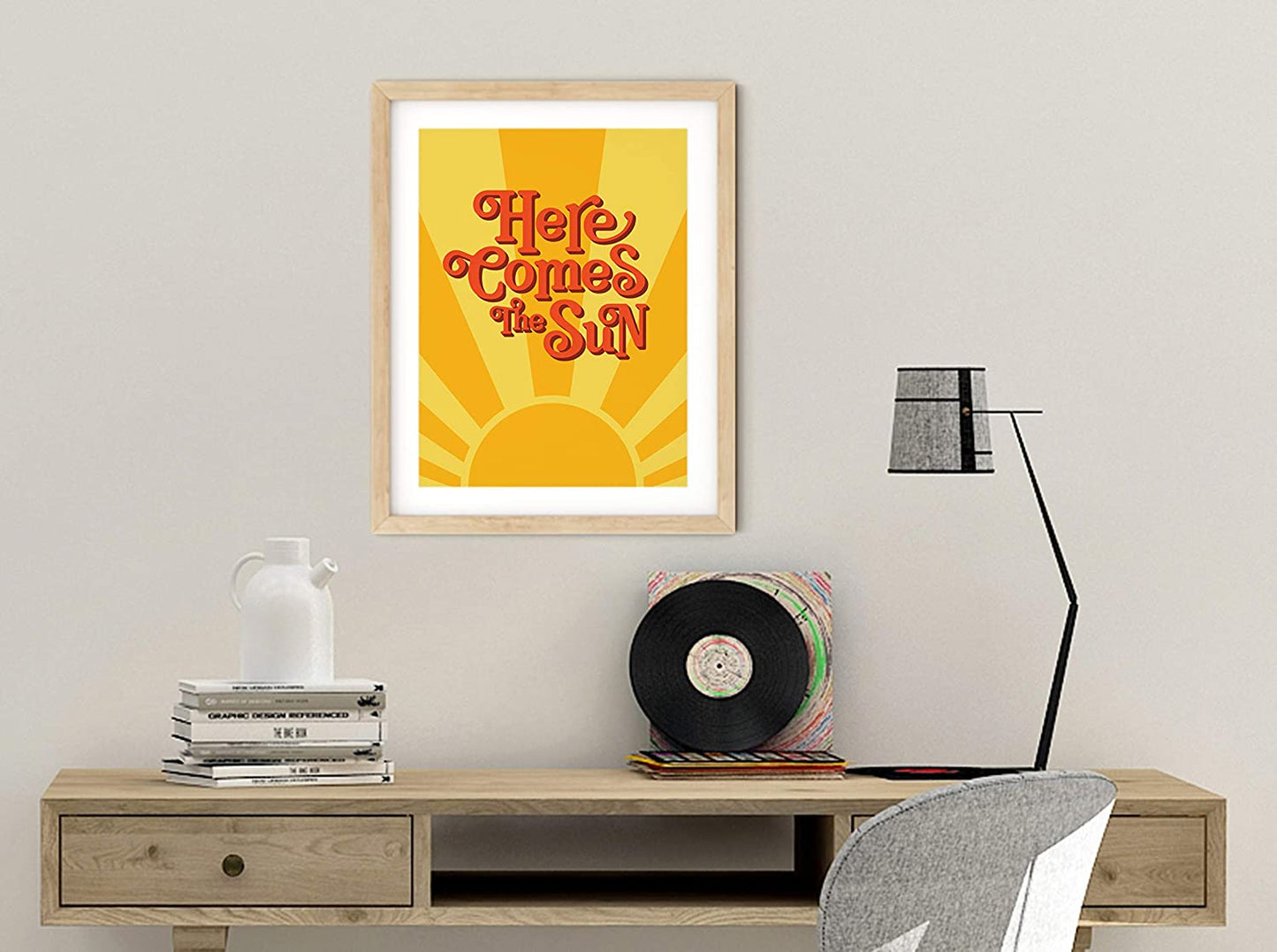 Beatles Lyrics Wall Art (Here Comes the Sun)