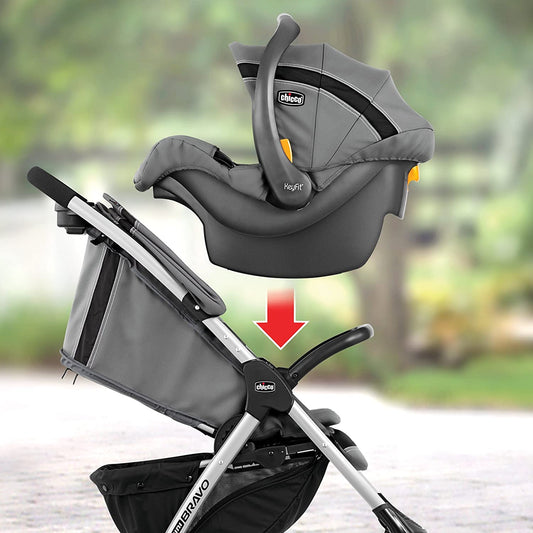 Stroller and Baby Seat, Style: Mini Bravo Sport, Colour: Charcoal