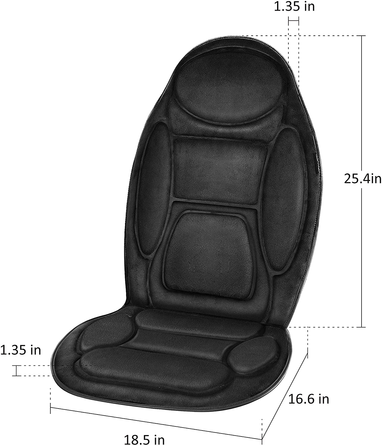 Heated back massage cushion, 6 massage modes