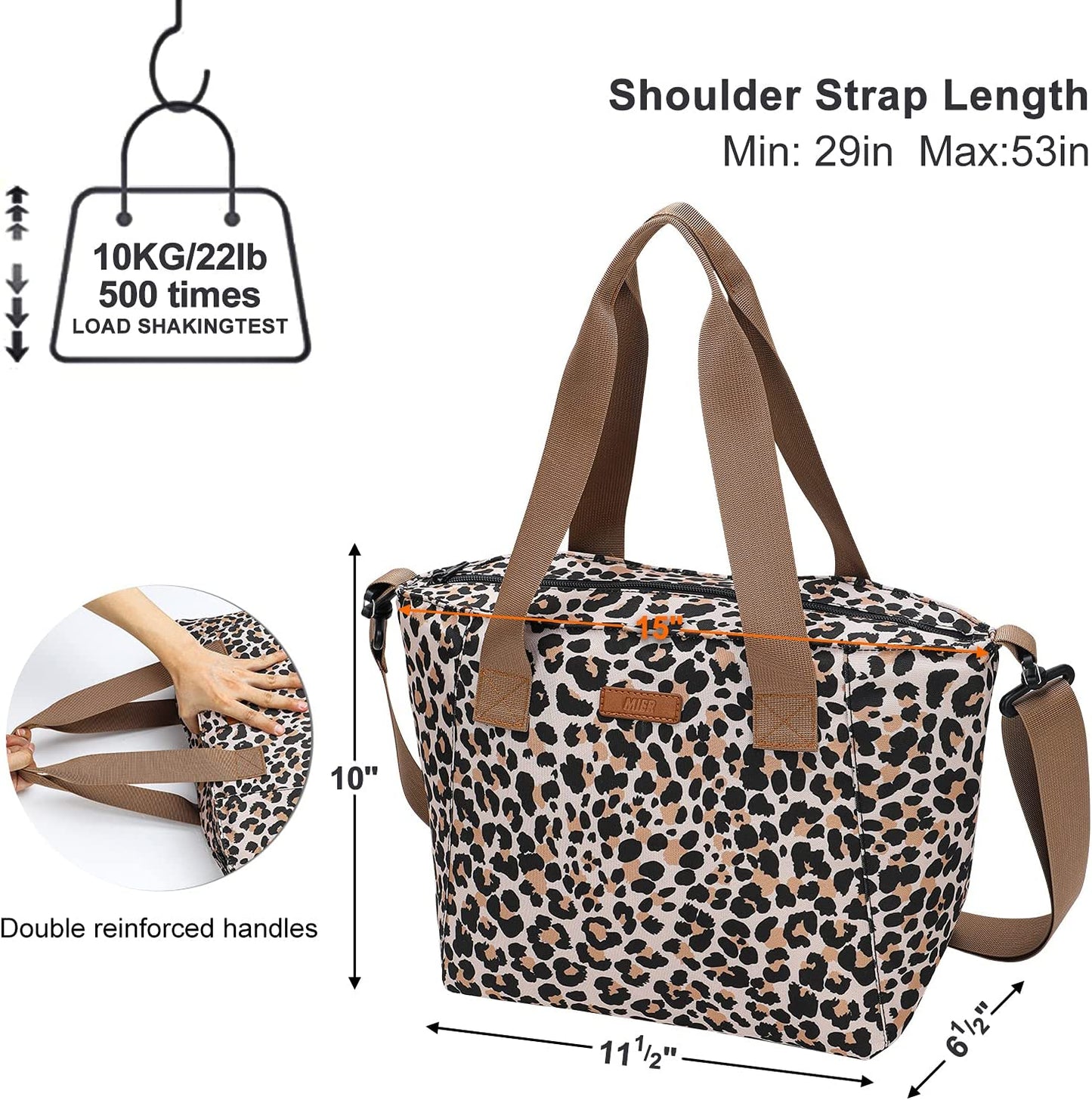 Leakproof Multifunctional Insulated Bag - Color: Leopard-16Can