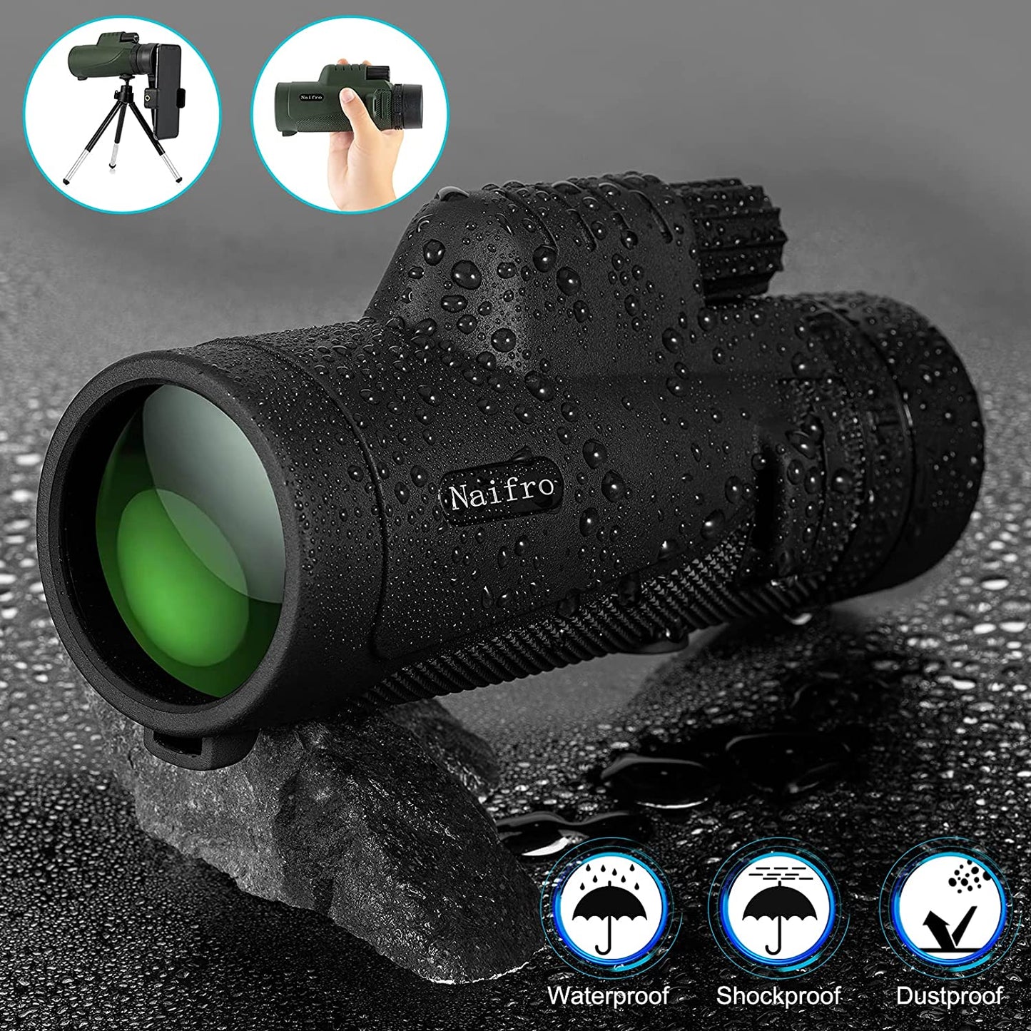 Transparent night vision monoculars for animal observation