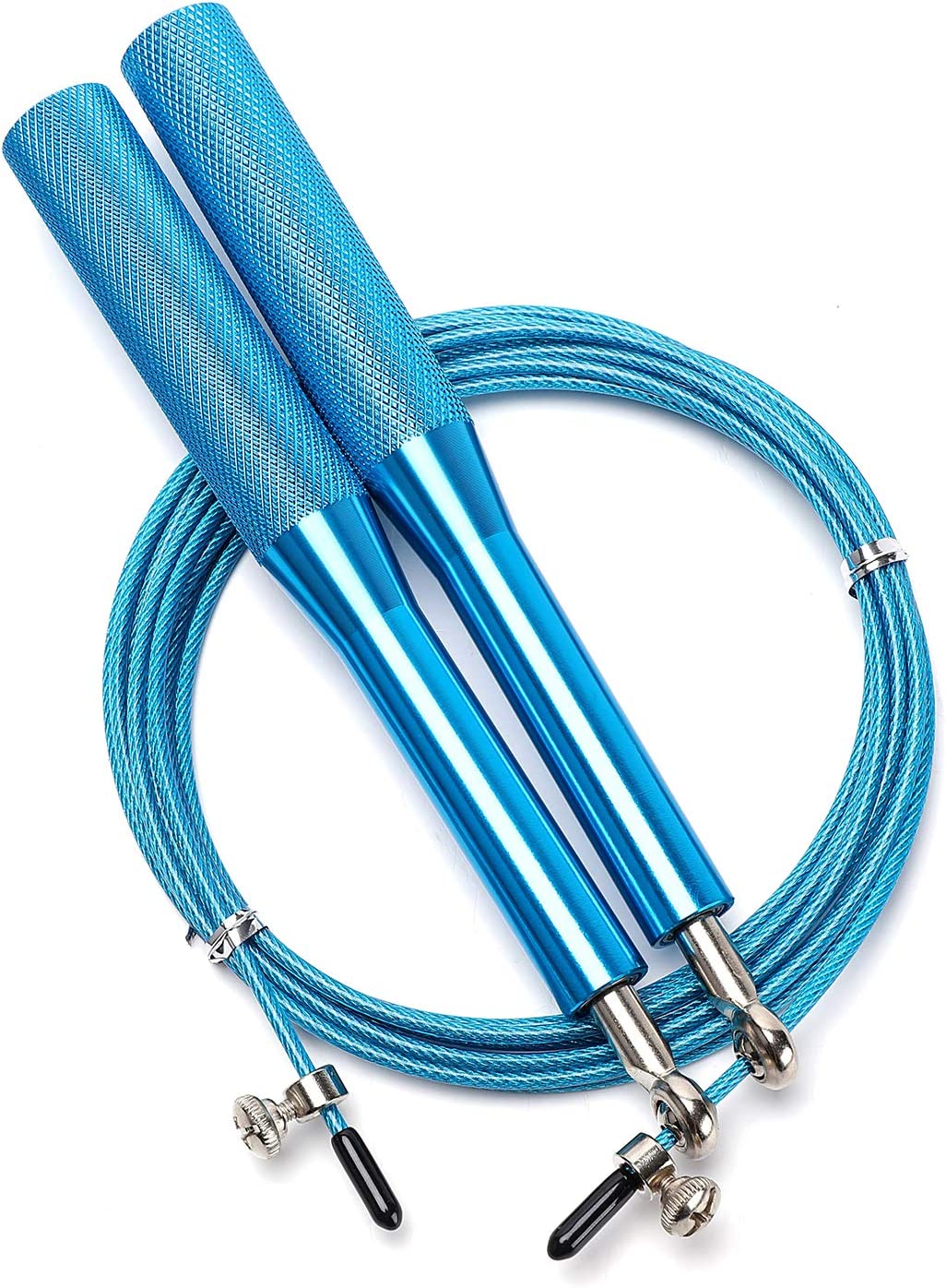 Jump Rope, Aluminum Alloy Handles, Blue, 115 Inch