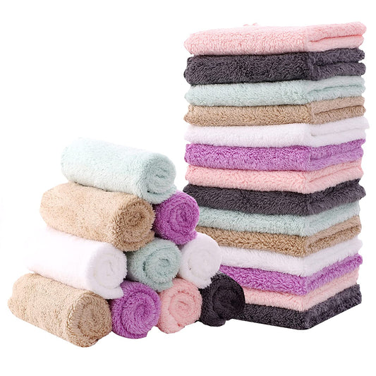 Baby Washcloths, 24-Pack - 8"x8", Multicolor