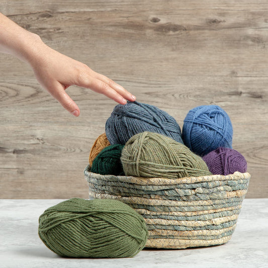 10 balls of yarn, 12.7x11.3x2.8 inches, (multicolor)