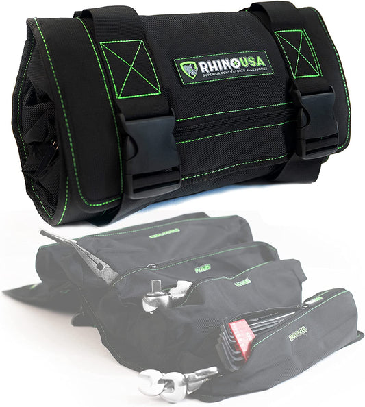 Tool Organizer Bag, 15 x 13 x 1 Inches, Green/Black