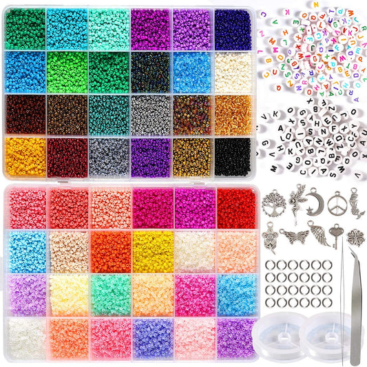 2mm 12/0 Glass Seed Beads for Jewelry Making (Size: 2mm)