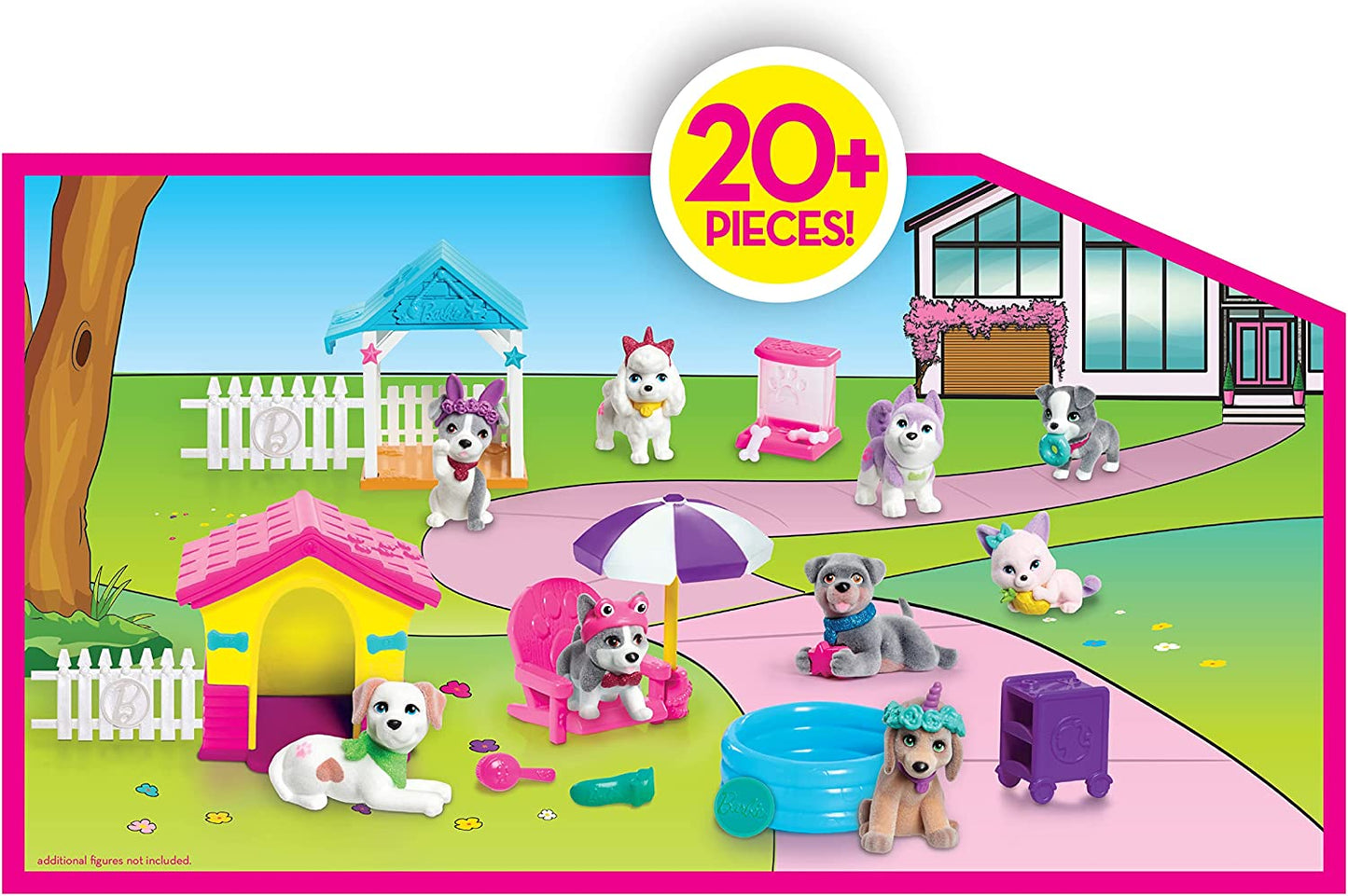 Dollhouse, includes pets and more than 15 accessories