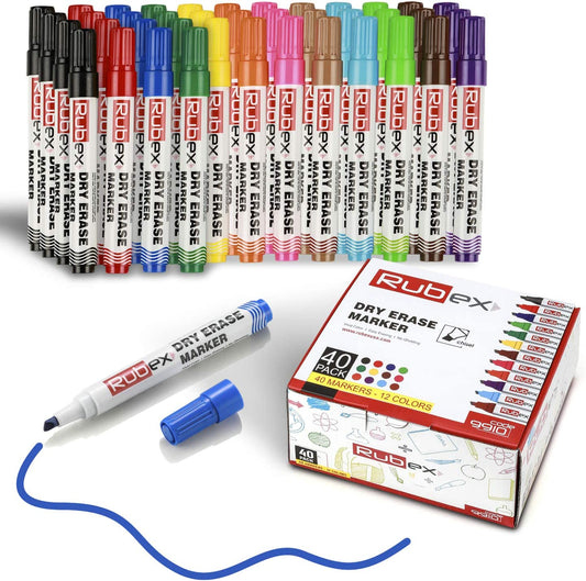 Set of 40 erasable markers, (Multicolored)