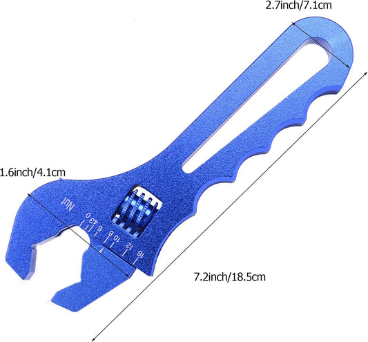 0.02 Kilogram light aluminum wrench, (blue)