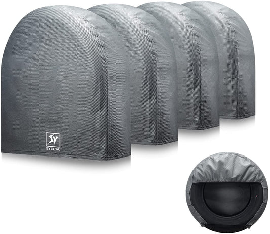 Set of 4 tire covers, 27-29 inches (M) gray