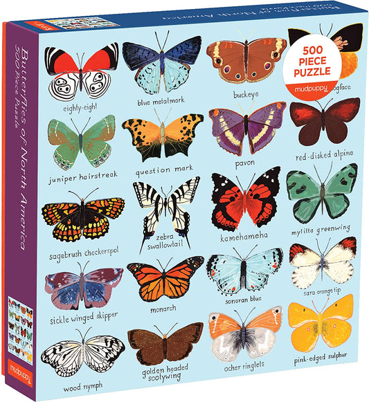 500piece Family Jigsaw Puzzle (Butterflies of North America)