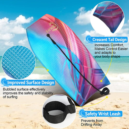 Lightweight bodyboard with EPS core, Colour: Blue, 33"