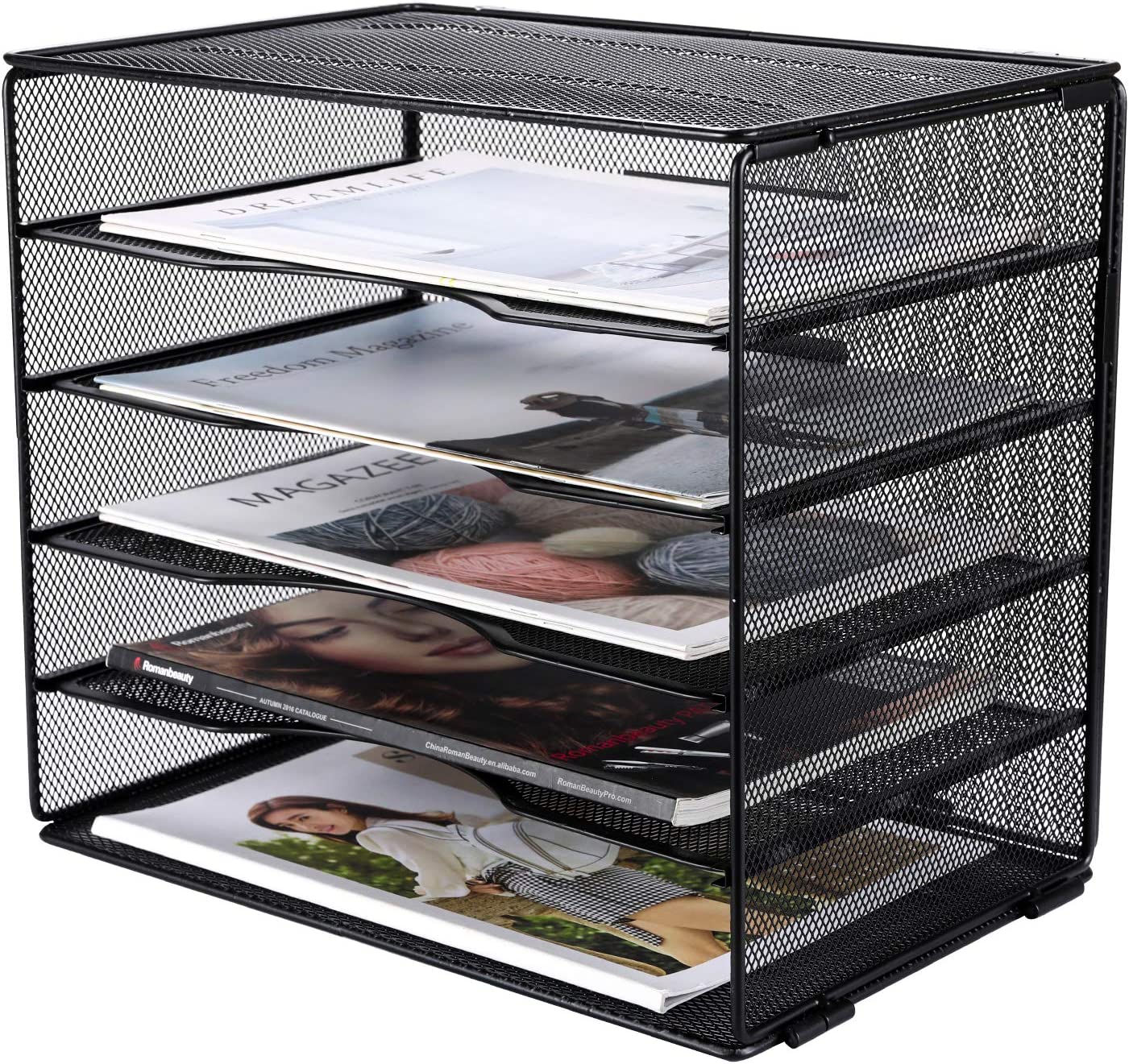 5 Tier Desktop File Organizer for Mail Room Paper